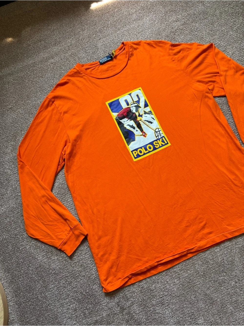 VTG 90’s Polo Ralph Lauren Polo Ski Orange Longsleeve Tee
